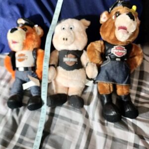 Harley-Davidson Plush Toy Trio - Black and Brown